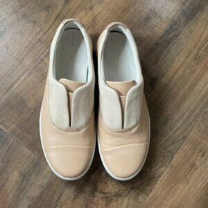 ECCO Soft 7 Leather Slip-On Sneakers Beige Tan Size 41 (US 10-10.5)
